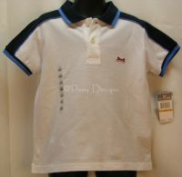 LE TIGRE Blue & White Classic Polo Shirt Boys 3T - NEW